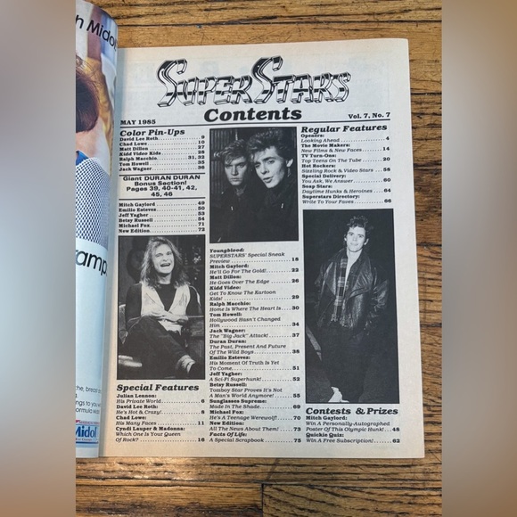 Teen Machine Magazine February 1985 Prince John Stamos Cyndi Lauper M Jackson - Picture 2 of 4